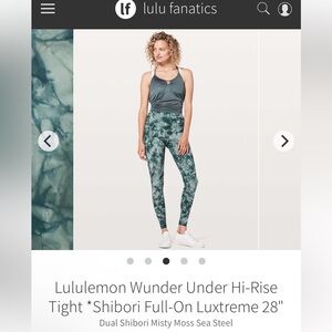 lululemon athletica Shibori Leggings - Sea Steel
